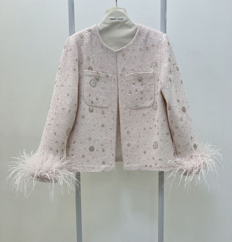 كت صورتى كار شده پردار