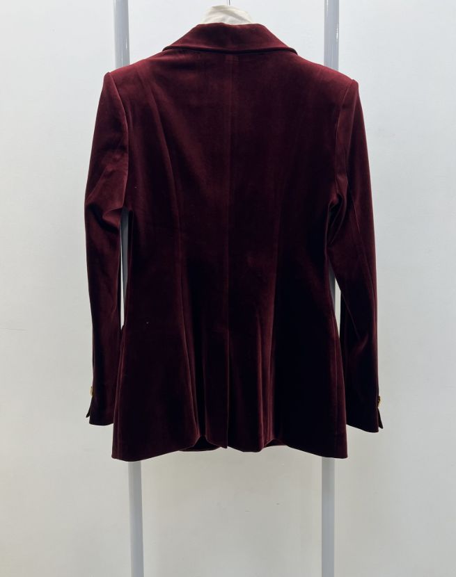 457/37 مانتو مخمل کوتاه سگک طلایی