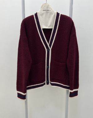 هانیران پلاس 421/37 کت بافت زرشکی نوار سفید