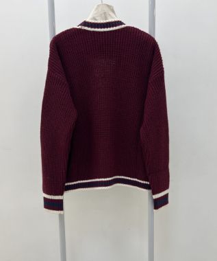 هانیران پلاس 421/37 کت بافت زرشکی نوار سفید