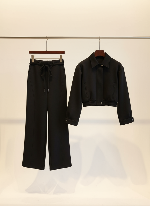 هانیران 508/09 ست بلوز شلوار اویشو دو جیب زیپی