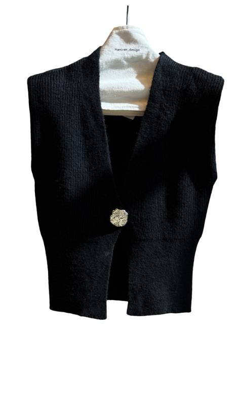 هانیران پلاس 444/02 وست یقه هفت تک دکمه طلایی