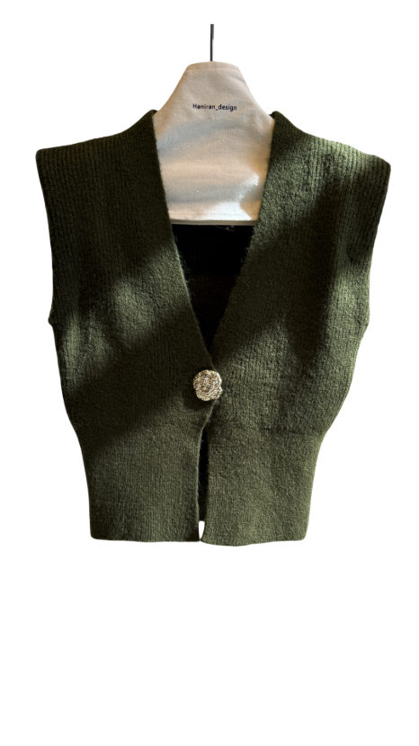 هانیران پلاس 444/02 وست یقه هفت تک دکمه طلایی