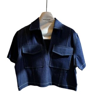 هانیران 500/08 شومیز یقه هفت دو جیب سرمه ای