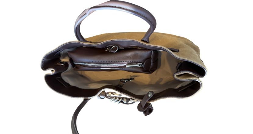 هانیران پلاس کیف جیر بند چرمی سه حلقه