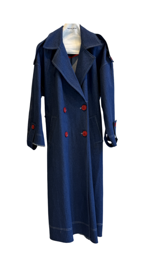 دی دی مانتو جین آبی بلند