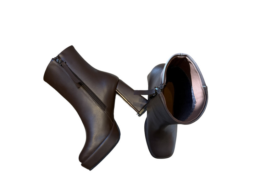 هانيران نيم بوت چرم قهوه ای