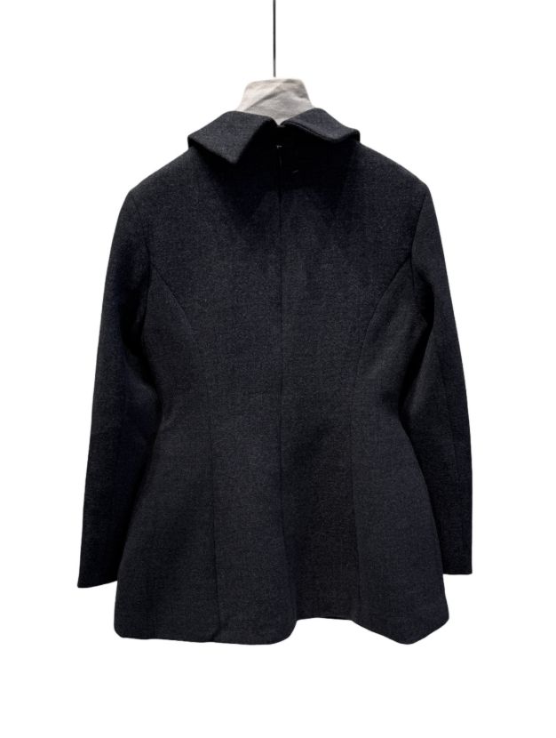 هانيران پلاس 713/09 کت جلو بسته دکمه دار چاک دار طوسی