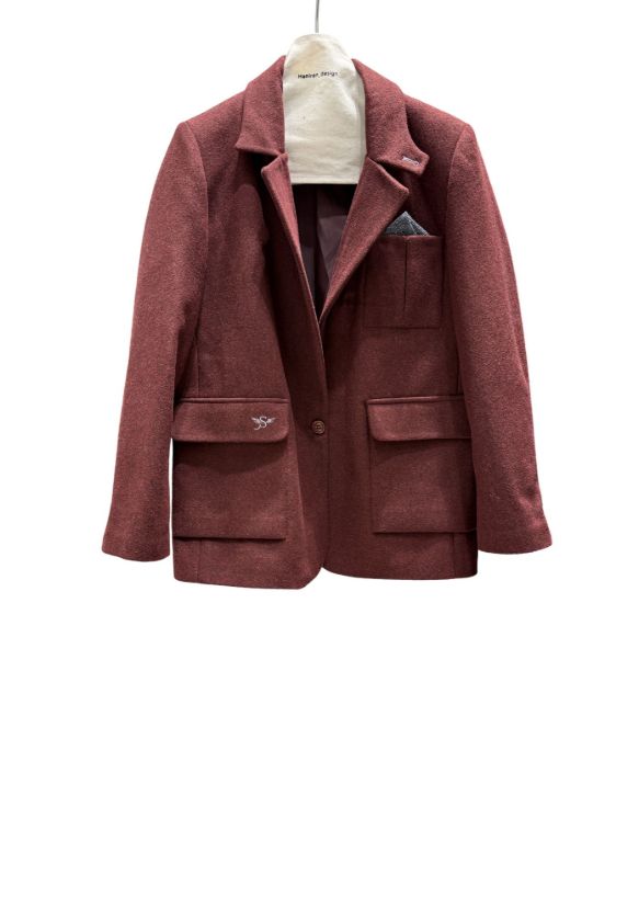 سدره کت پشمی زرشکی