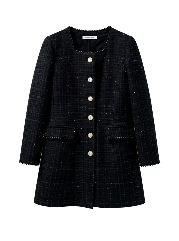 قالانژ پیراهن شنل مروارید مشکی