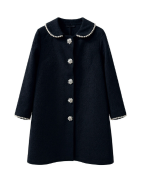 ساغر پیراهن شنل مشکی مرواریدی