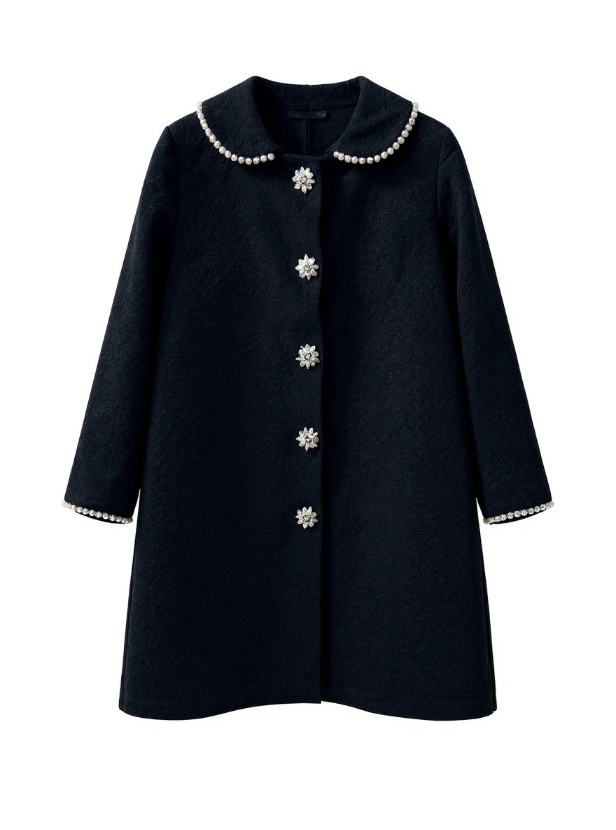 ساغر پیراهن شنل مشکی مرواریدی