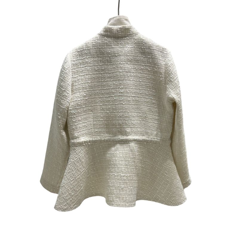 بیسادی کت شنل شیری چهار خونه شیری