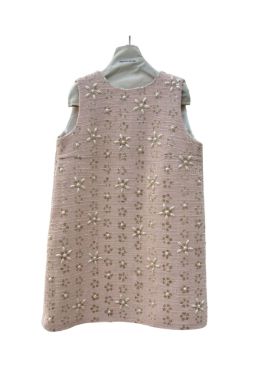 بیسادی پیراهن شنل پولکی مروارید صورتی