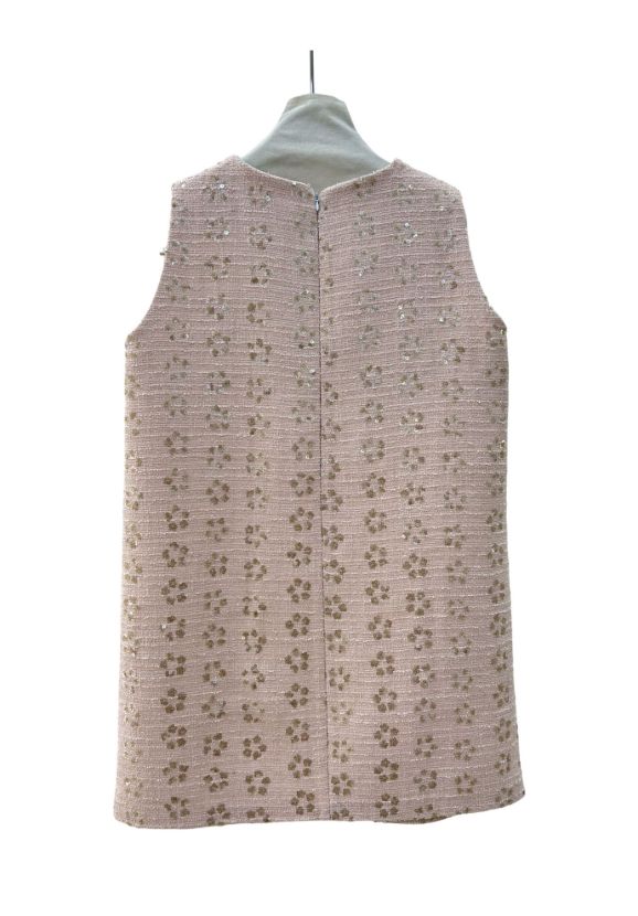 بیسادی پیراهن شنل پولکی مروارید صورتی