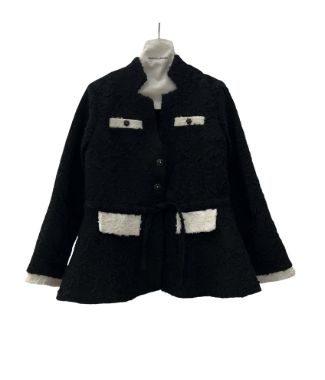 بیسادی کت شنل کلوش سفید مشکی