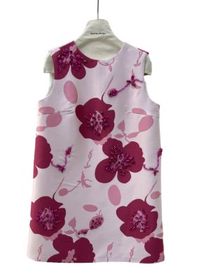 بیسادی پیراهن صورتی سرخابی گل