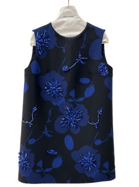 بیسادی پیراهن مشکی سرمه ای کار شده