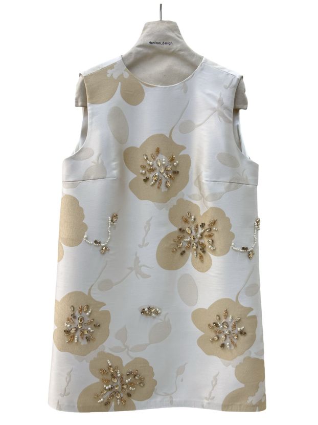 بیسادی پیراهن شتاره صدفی شامپاینی گل