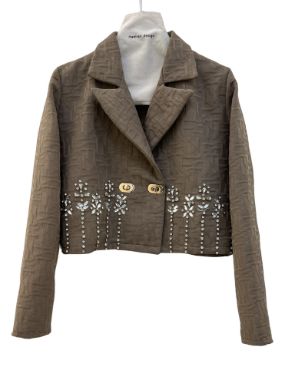 شهرابی کت دامن نسکافه ای گل برفی