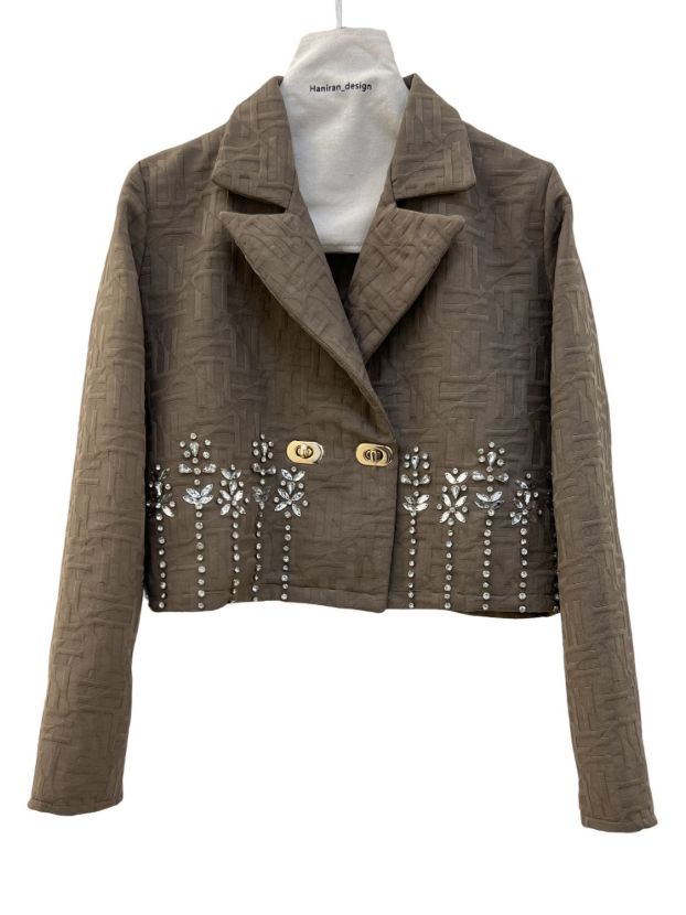 شهرابی کت دامن نسکافه ای گل برفی