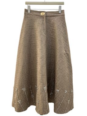 شهرابی کت دامن نسکافه ای گل برفی