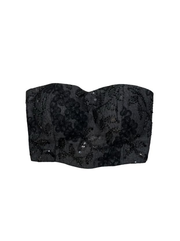 پونژه کراپ جین توری مشکی