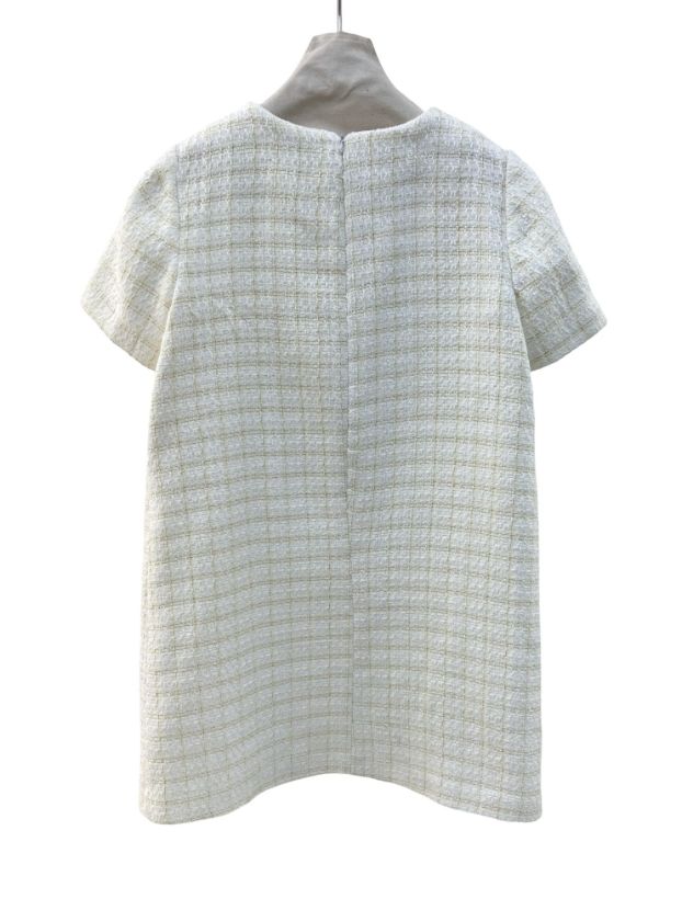 پیراهن شنل کرم یقه سنگ