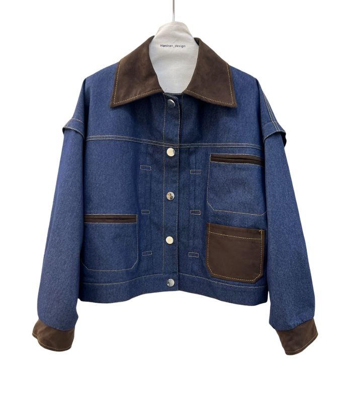 درشل کت جین و جیر قهوه ای