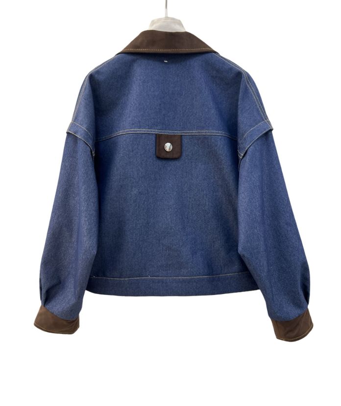 درشل کت جین و جیر قهوه ای