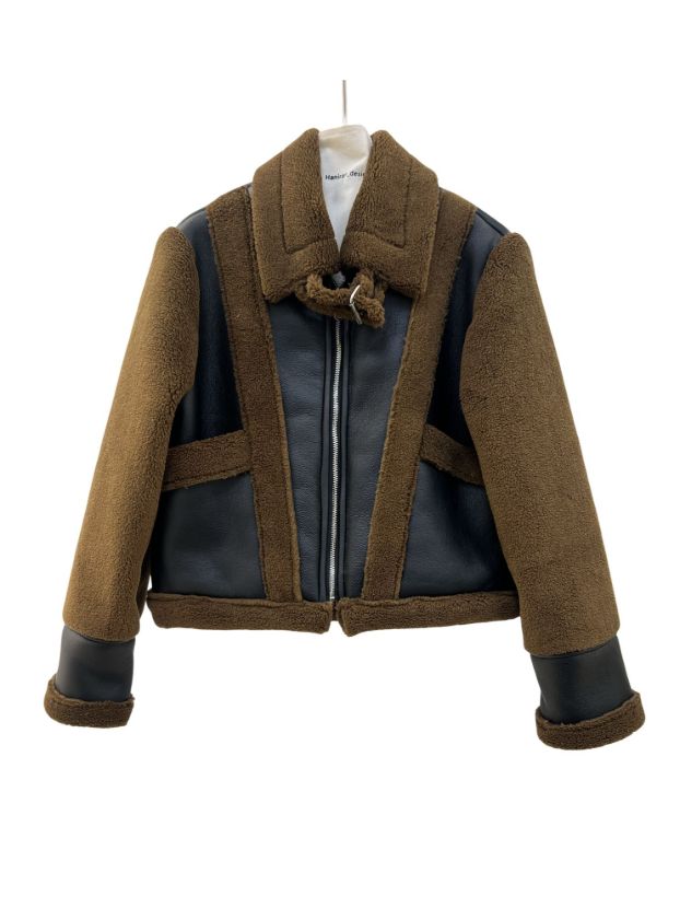 مژین کت قهوه ای چرم