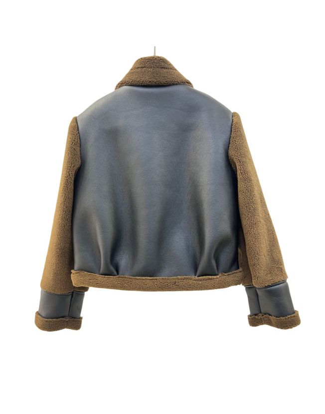 مژین کت قهوه ای چرم