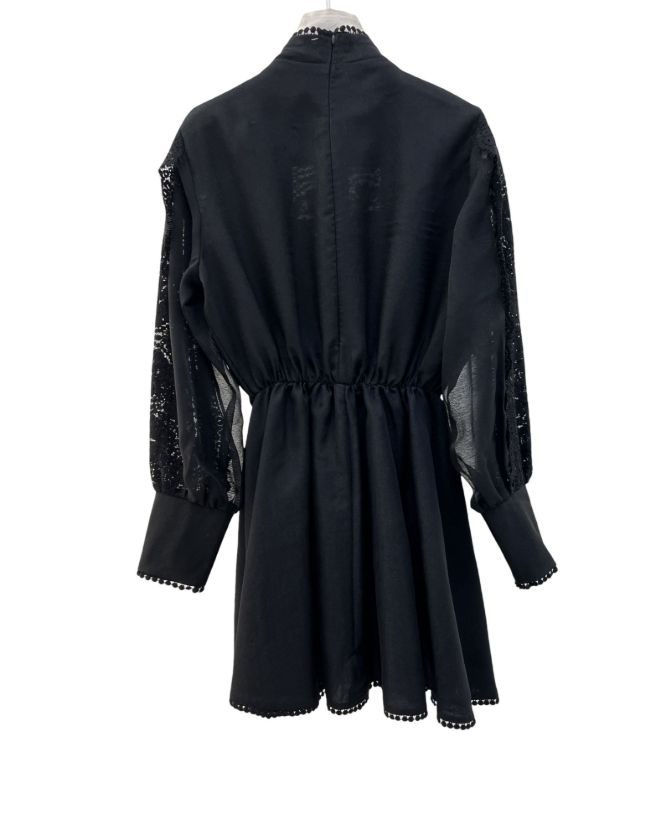 بیسادی پیراهن نوار خامه ای جدید مشکی