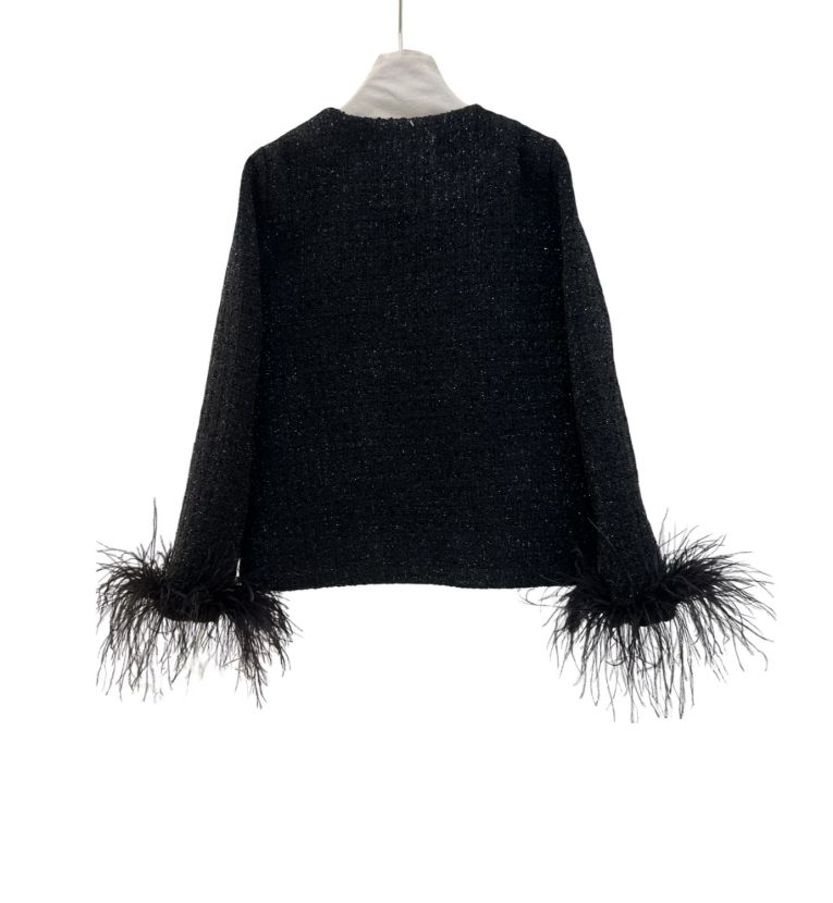 بیسادی کت شنل آستین پر مشکی کتان