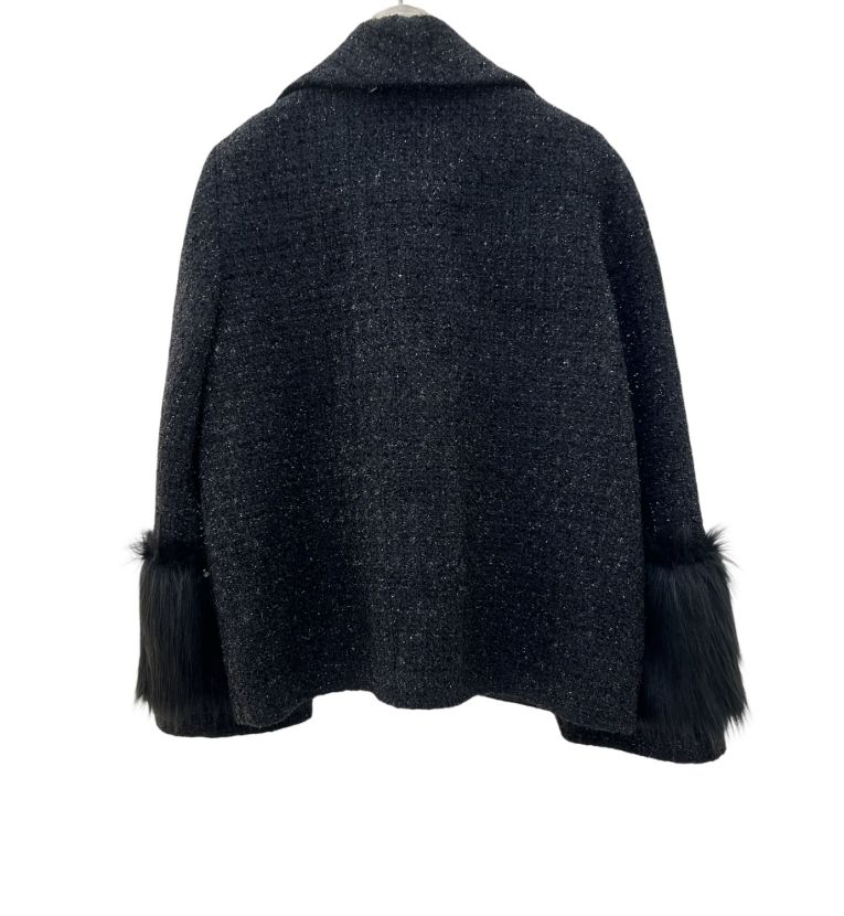 بیسادی کت شنل مشکی شاین