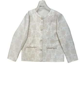 بیسادی کت شیری بافت گل