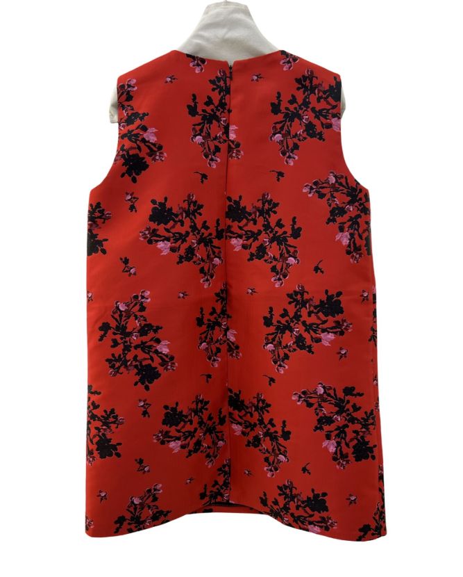 بیسادی پیراهن قرمز مشکی گل قرمز