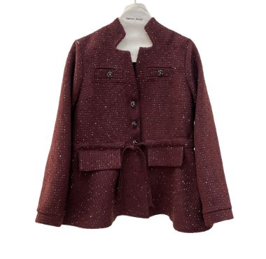 بیسادی کت شنل کلوش زرشکی