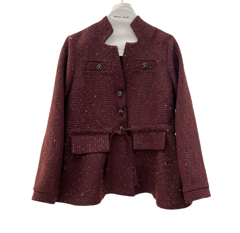 بیسادی کت شنل کلوش زرشکی