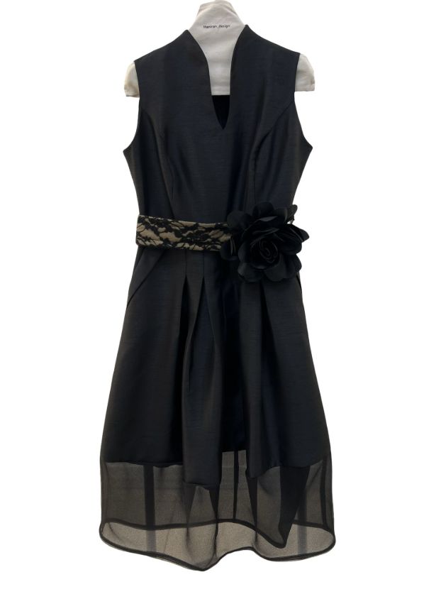 می پیراهن تافته خمره ای مشکی