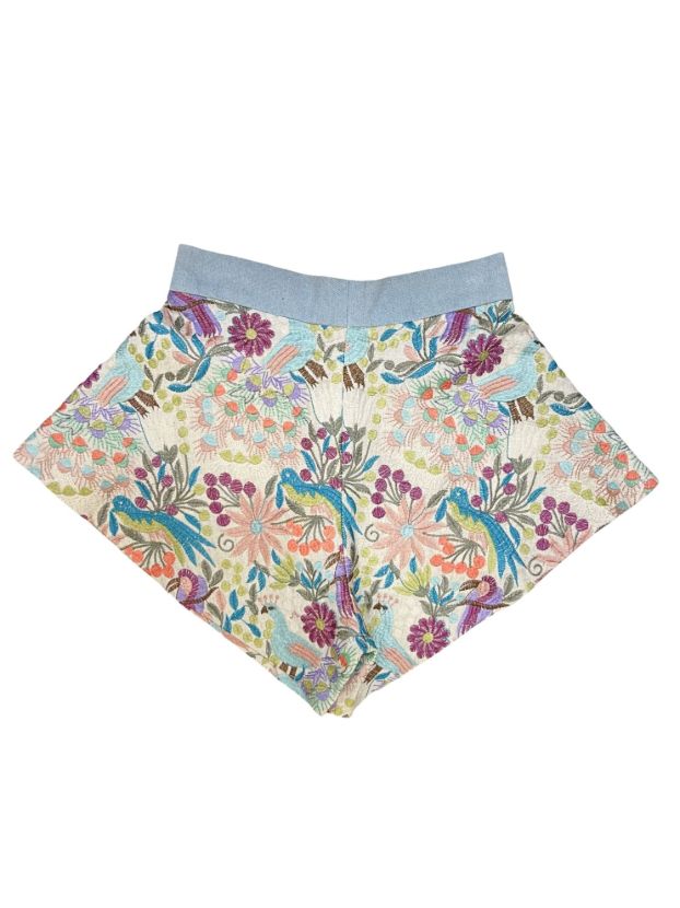 سیپورا ست کت و شلوارک جین و پارچه روسی آبی