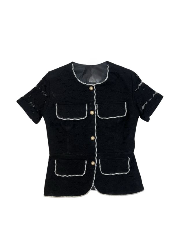 فلور کت و دامن گیپور مرواریددوزی