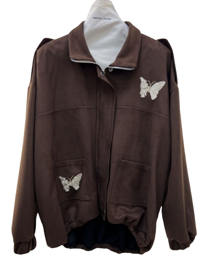 ساغر بامبر قهوه ای با پروانه