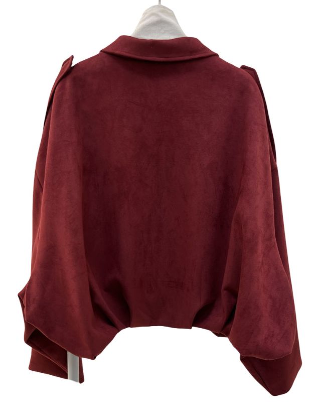 هانیران کت پفکی جیر زیپی زرشکی